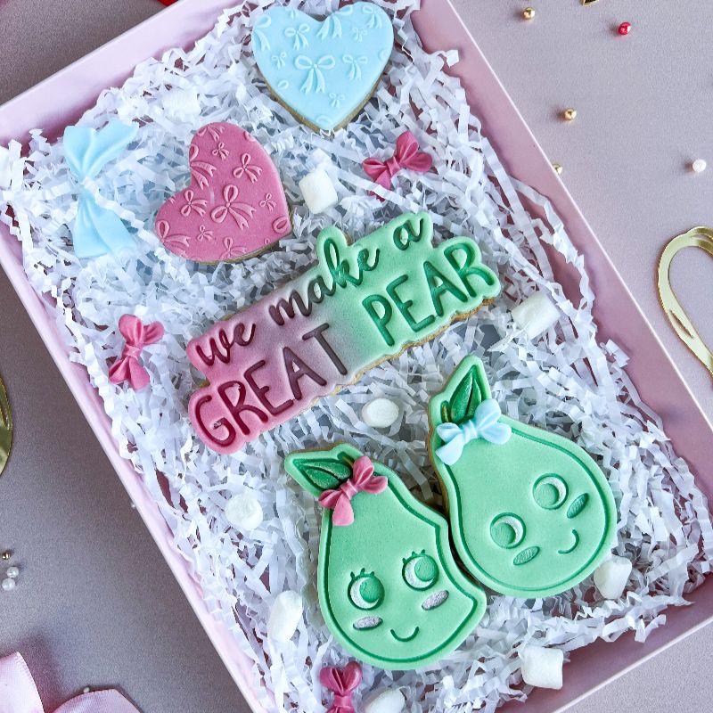 We Make A Great Pear Valentine's Cookie Cutter and Stamp