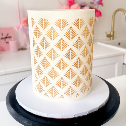 River Reeds Cake Stencil - Full Size Design