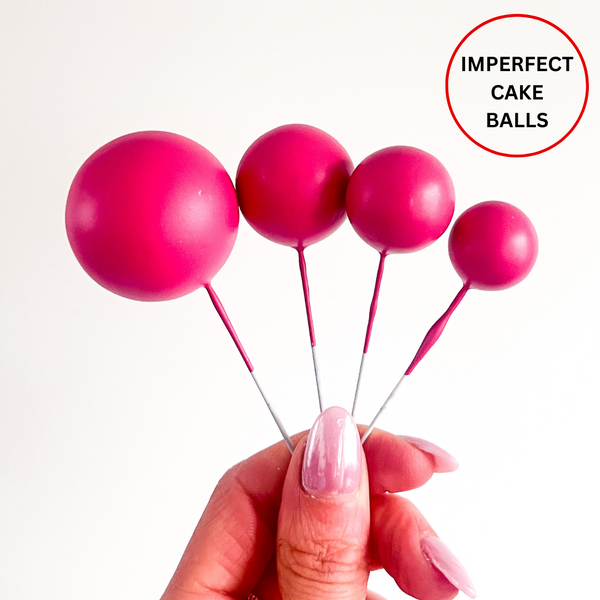 Imperfect Cake Balls Set of 4 - Hot Pink