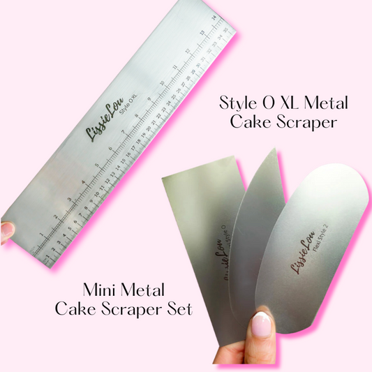 Mini Metal and Style 0 XL Cake Scraper Bundle