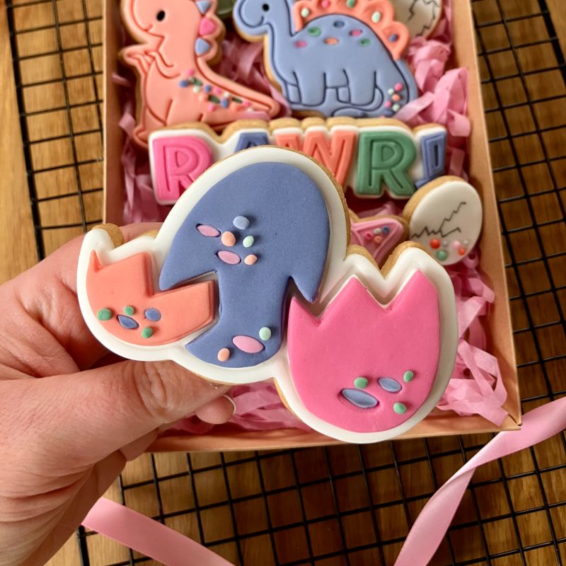 Hatching Dinosaur Eggs Cookie Cutter and Stamp