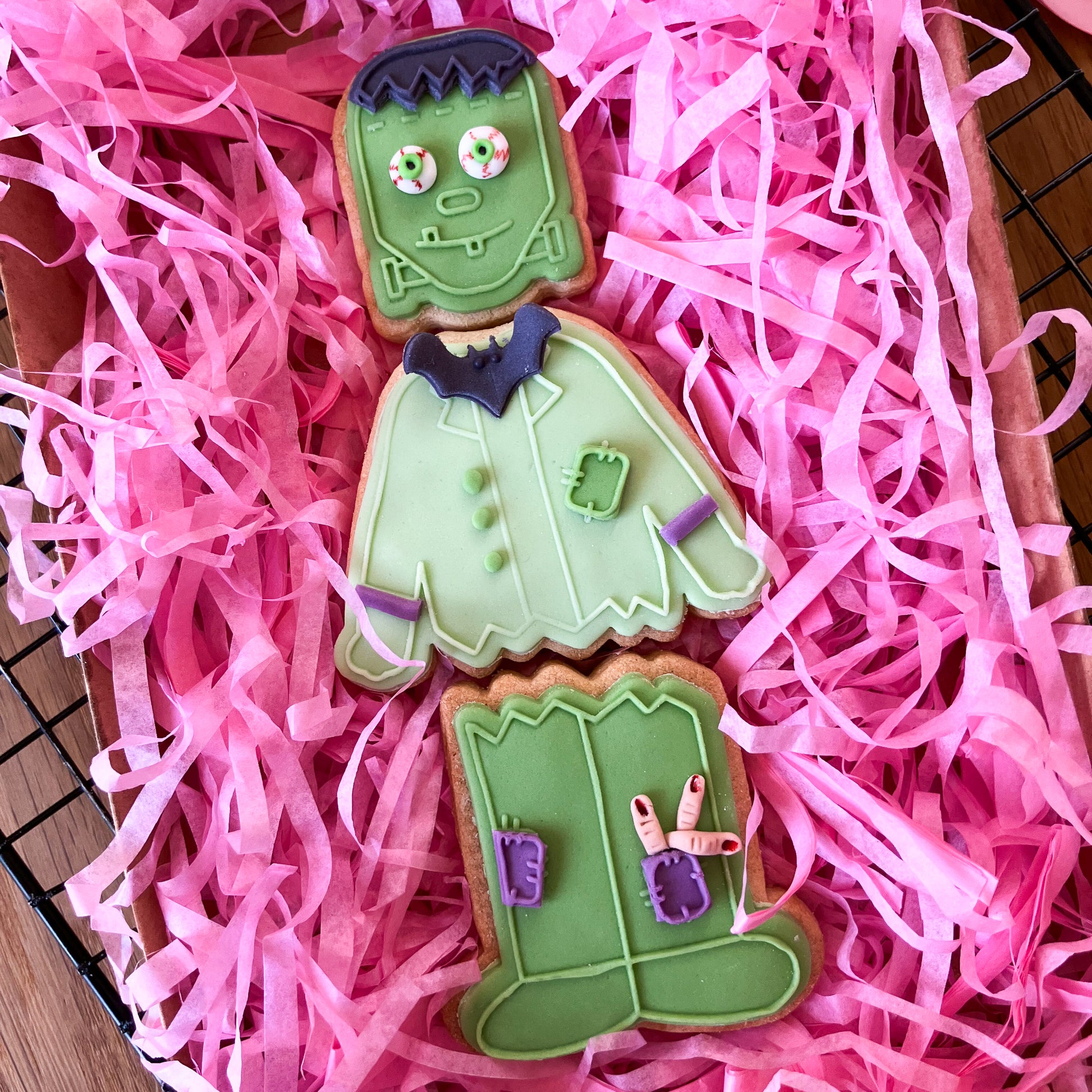 Frankenstein Puzzle Set Halloween Cookie Cutter and Embosser
