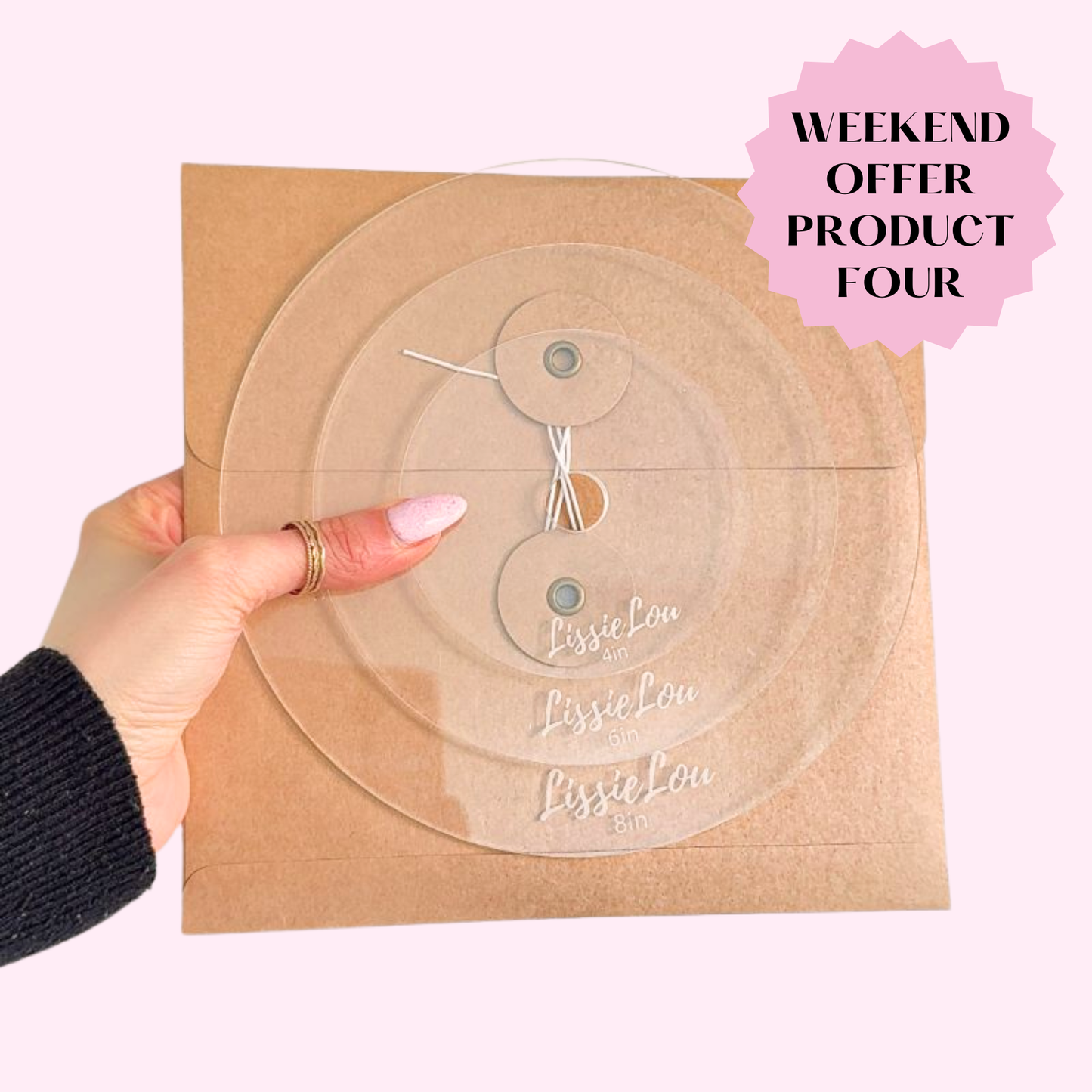 PINK WEEKEND OFFER 2: Central Dowelling Guide Set - 4, 6 and 8 inch