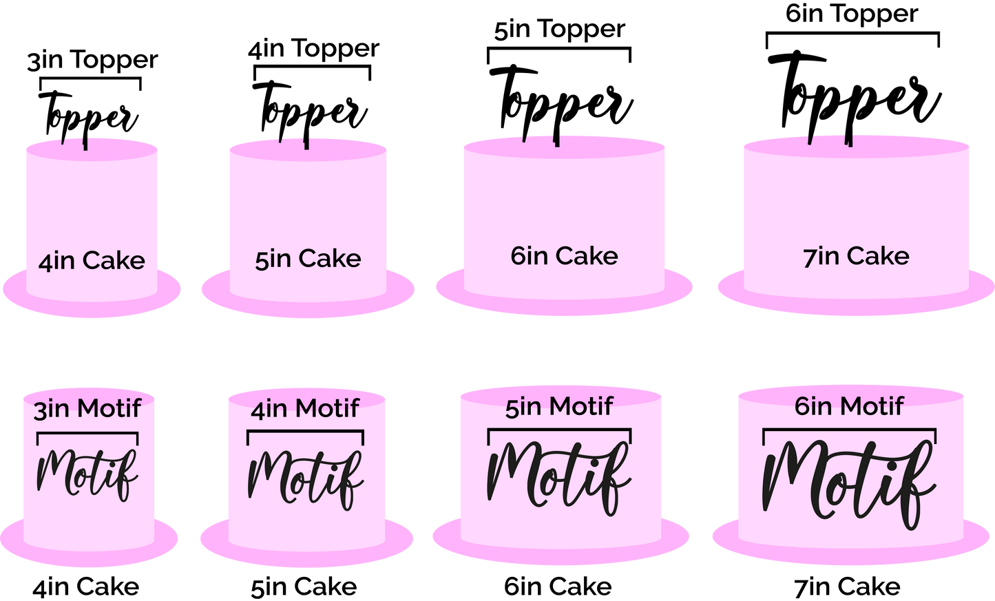 Circus Font Custom Cake Topper or Cake Motif Premium 3mm Acrylic or Birch Wood