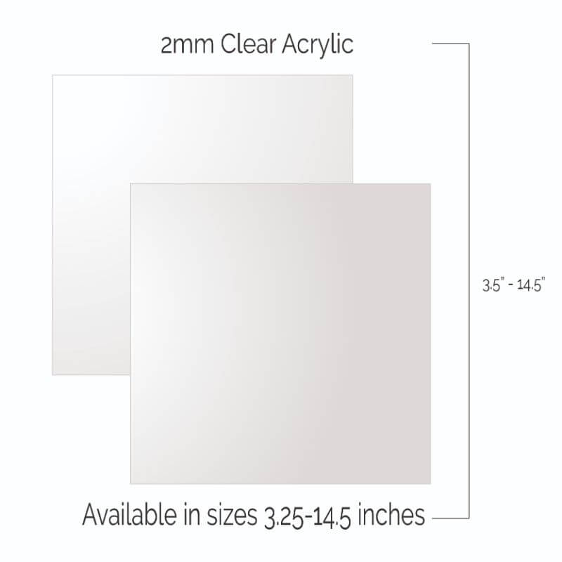 Square Ganache Plates - Set of 2 - CLEAR