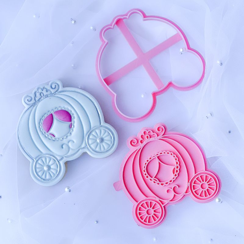 Princess Carriage Cookie Cutter and Stamp by Catherine Marie Cake