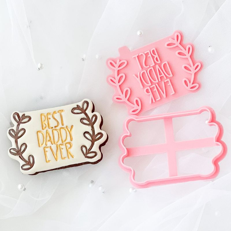 Best Daddy Ever Father's Day Cookie Cutter and Stamp