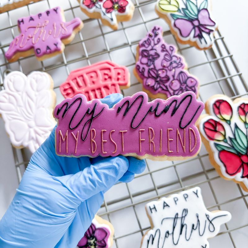 My Mum My Best Friend Mother's Day Cookie Cutter and Embosser
