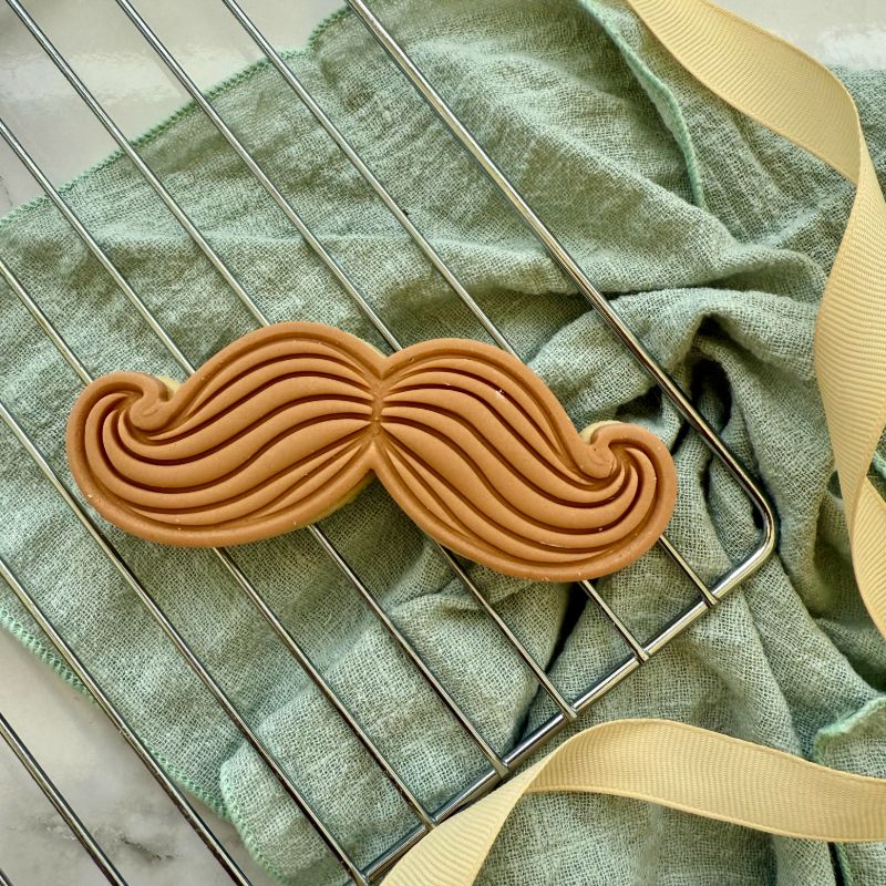 Moustache with Lines Father's Day Cookie Cutter and Stamp