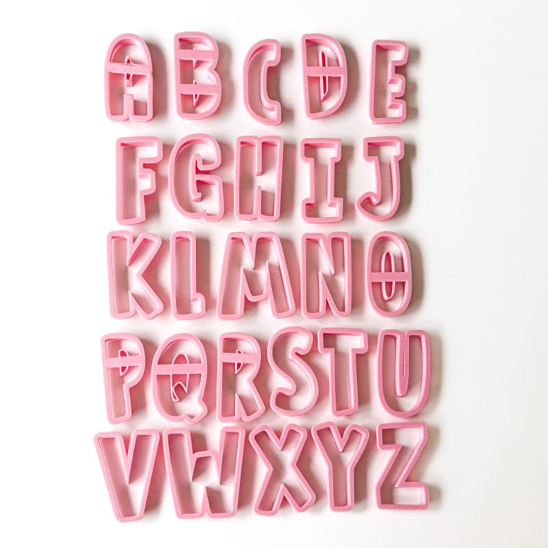 Fun Font Alphabet Letters A-Z and Symbol (6cm High) Cookie Cutter