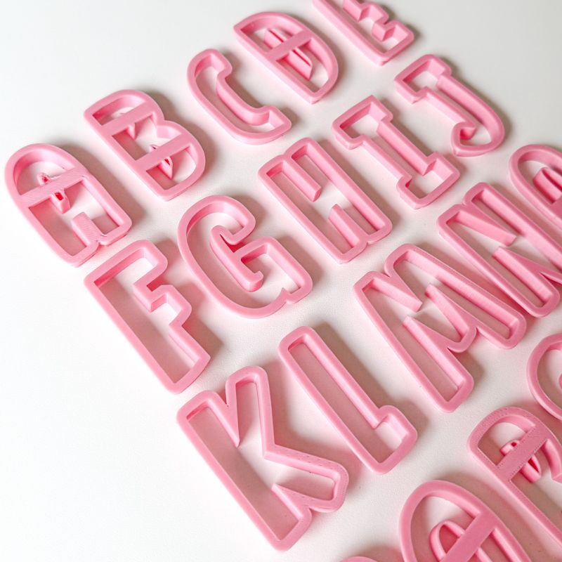 Fun Font Alphabet Letters A-Z and Symbol (6cm High) Cookie Cutter