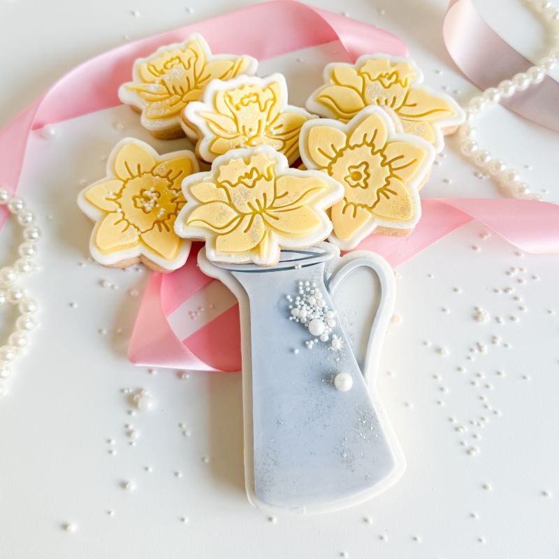 Daffodil Jug Flower Set Easter Spring Cookie Cutters & Stamps