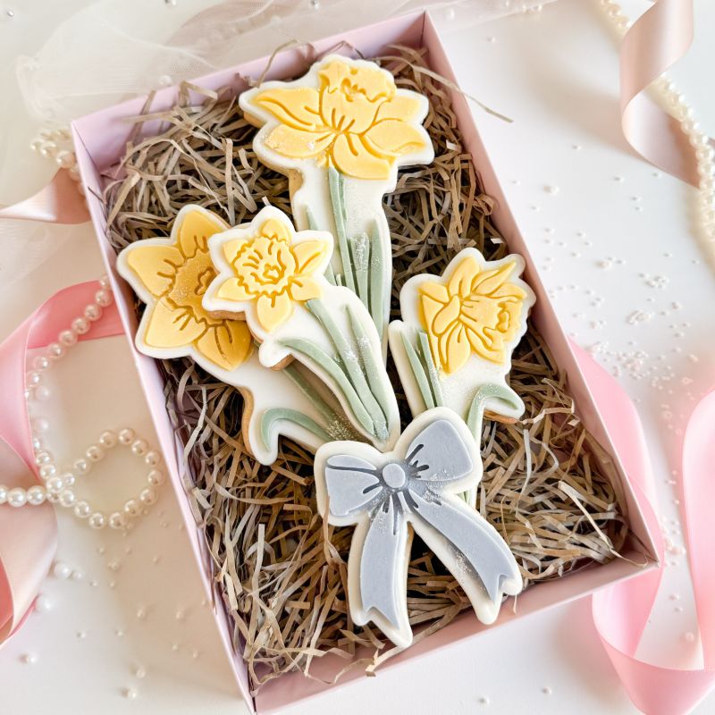 Daffodil Bouquet Flower Set Easter Spring Cookie Cutters & Stamps