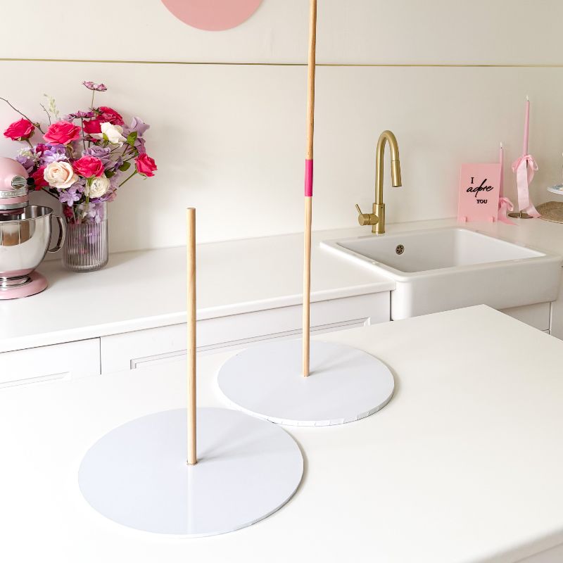 LissieLou 3D Printed Dowel Connectors – Pink Support Joiners for Tall Cakes