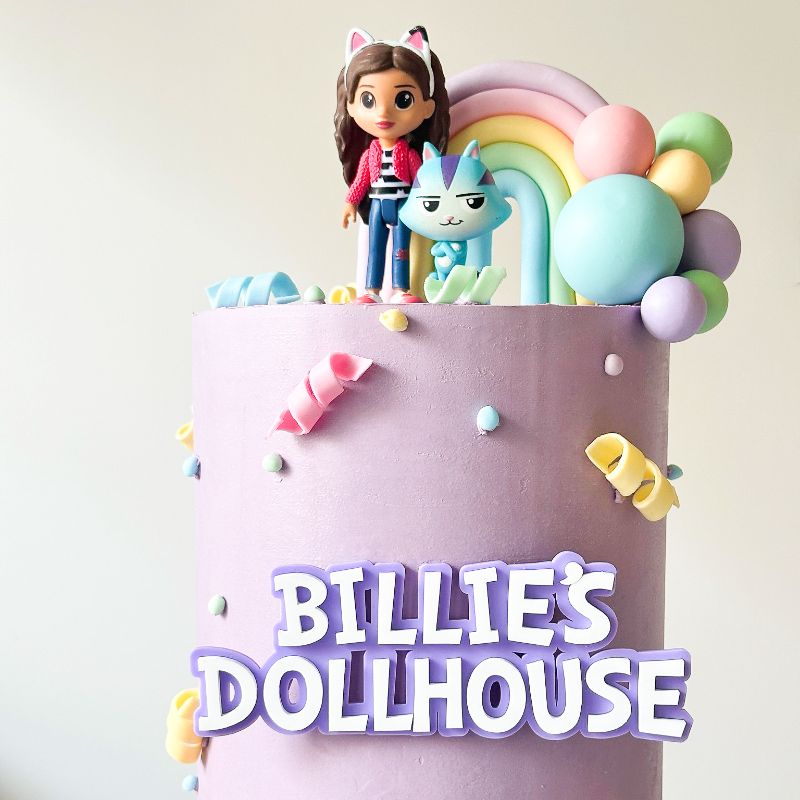 Dollshouse Font Double Layer Cake Topper or Motif