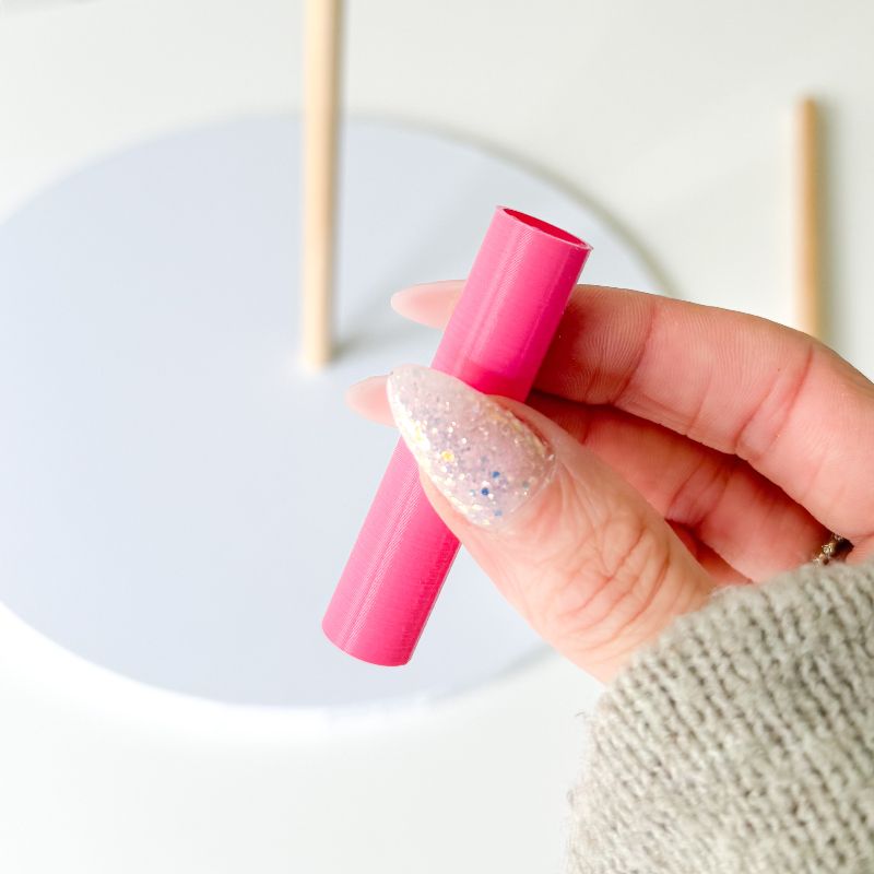 LissieLou 3D Printed Dowel Connectors – Pink Support Joiners for Tall Cakes