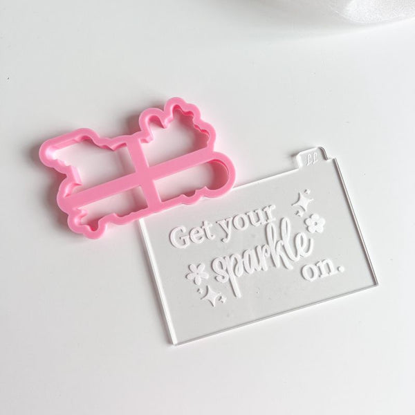 Doll Inspired "Get Your Sparkle On" Cookie Cutter and Embosser