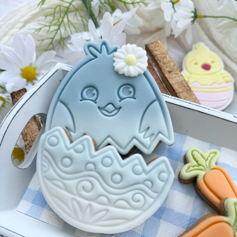 Chick Puzzle Set of 2 Easter Cookie Cutter and Stamp