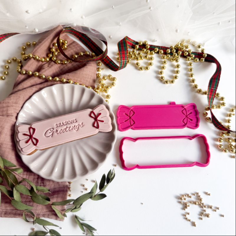 Cracker Christmas 3D Cookie Stamp and Cutter