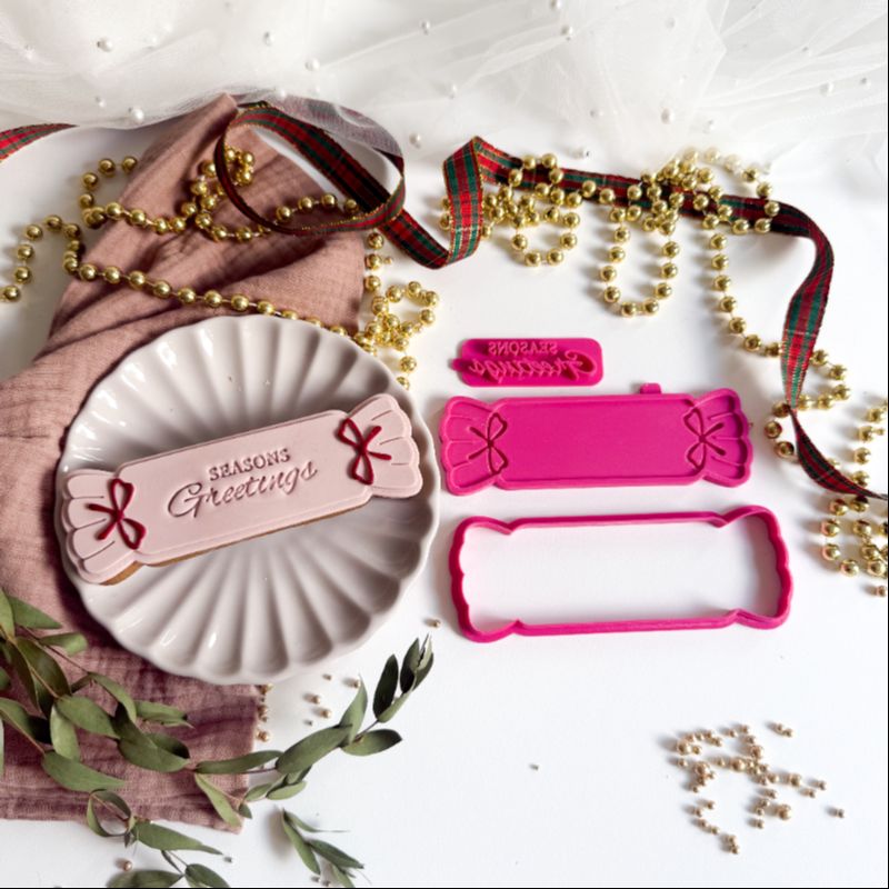 Cracker Christmas 3D Cookie Stamp and Cutter