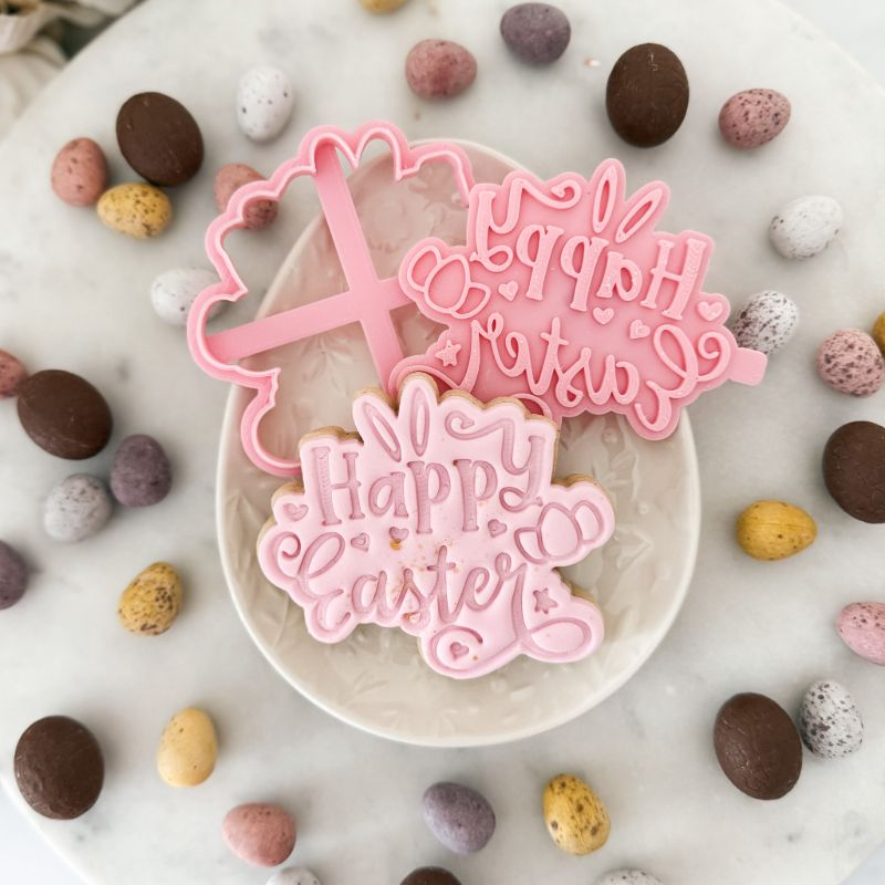 Happy Easter Style 3 Cookie Cutter and Stamp