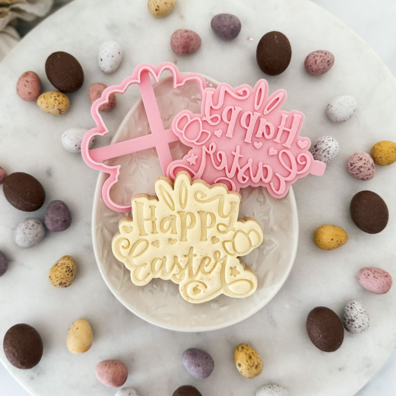 Happy Easter Style 3 Cookie Cutter and Stamp