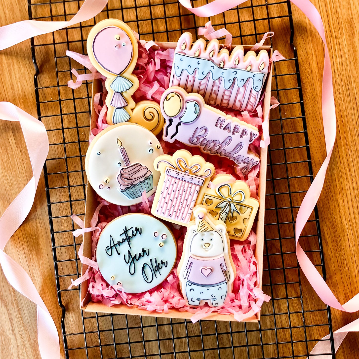 Swirls and Curls Birthday Candles Cookie Cutter and Stamp