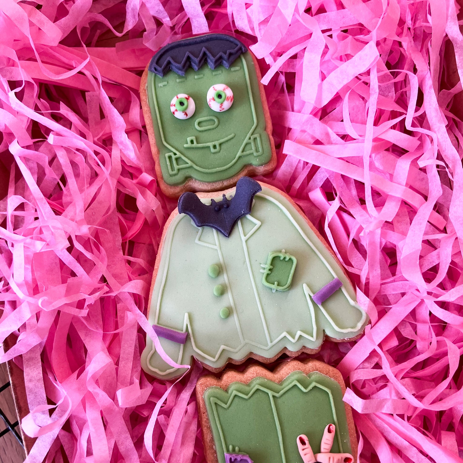 Frankenstein Puzzle Set Halloween Cookie Cutter and Embosser