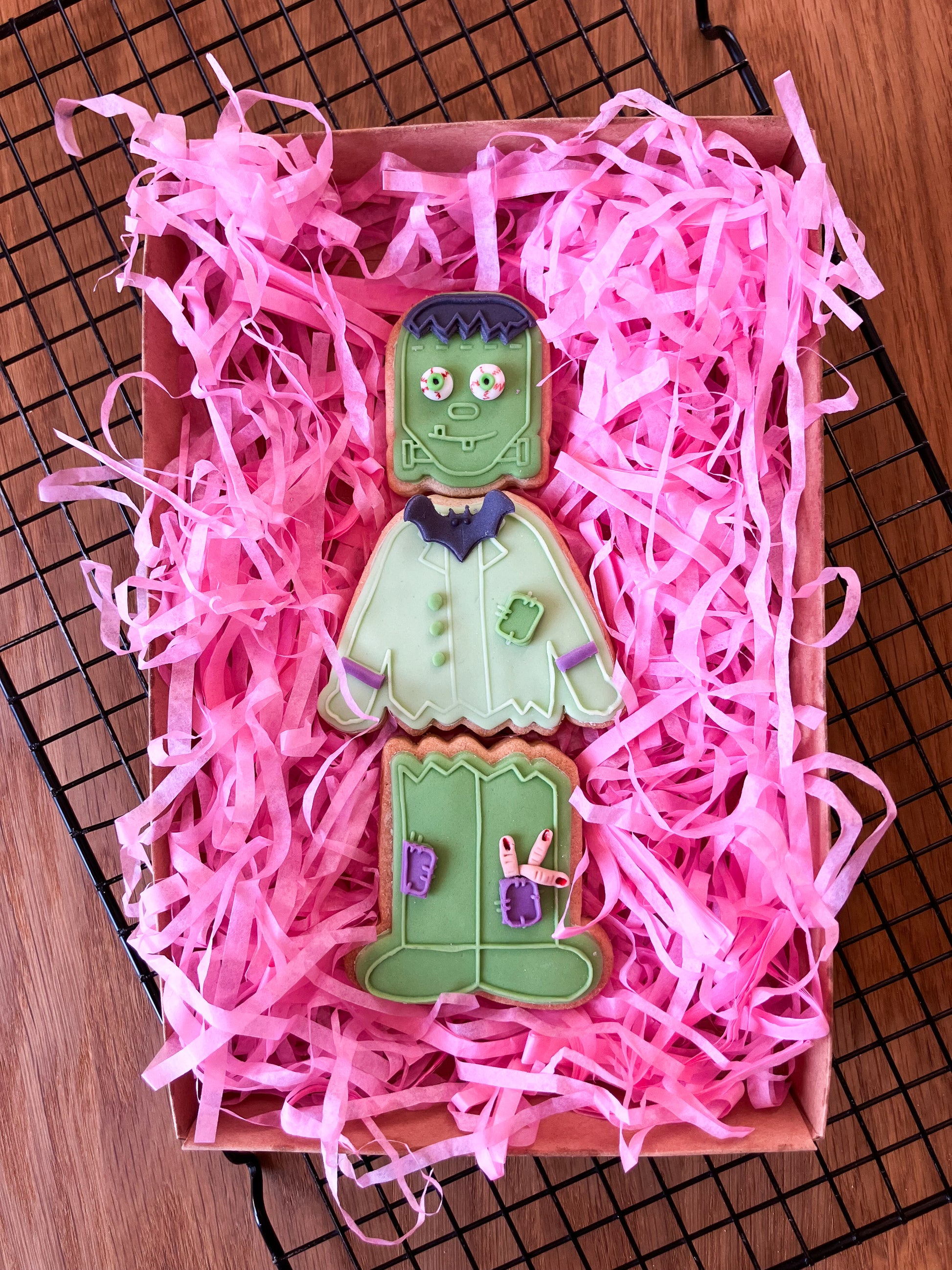 Frankenstein Puzzle Set Halloween Cookie Cutter and Embosser