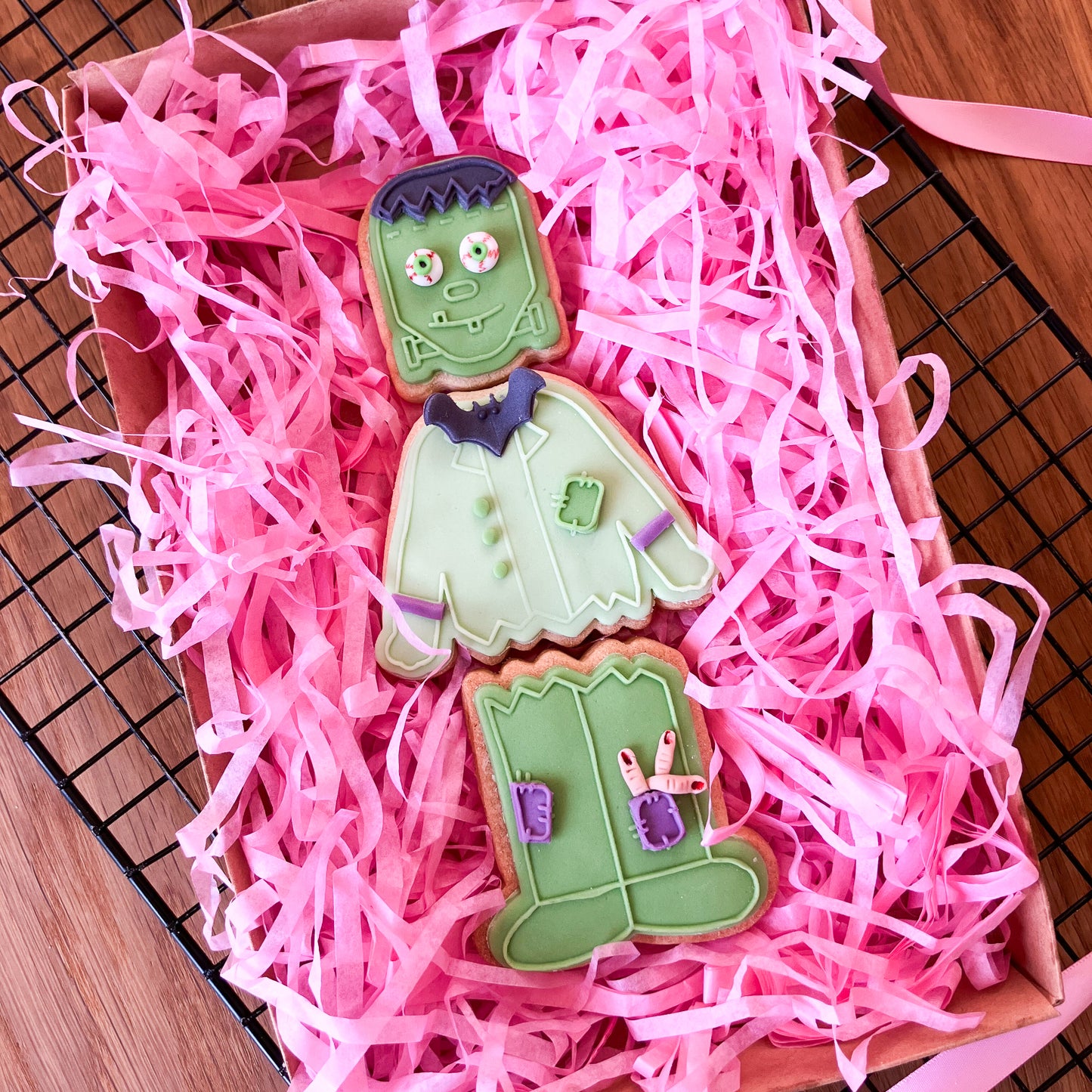 Frankenstein Puzzle Set Halloween Cookie Cutter and Embosser