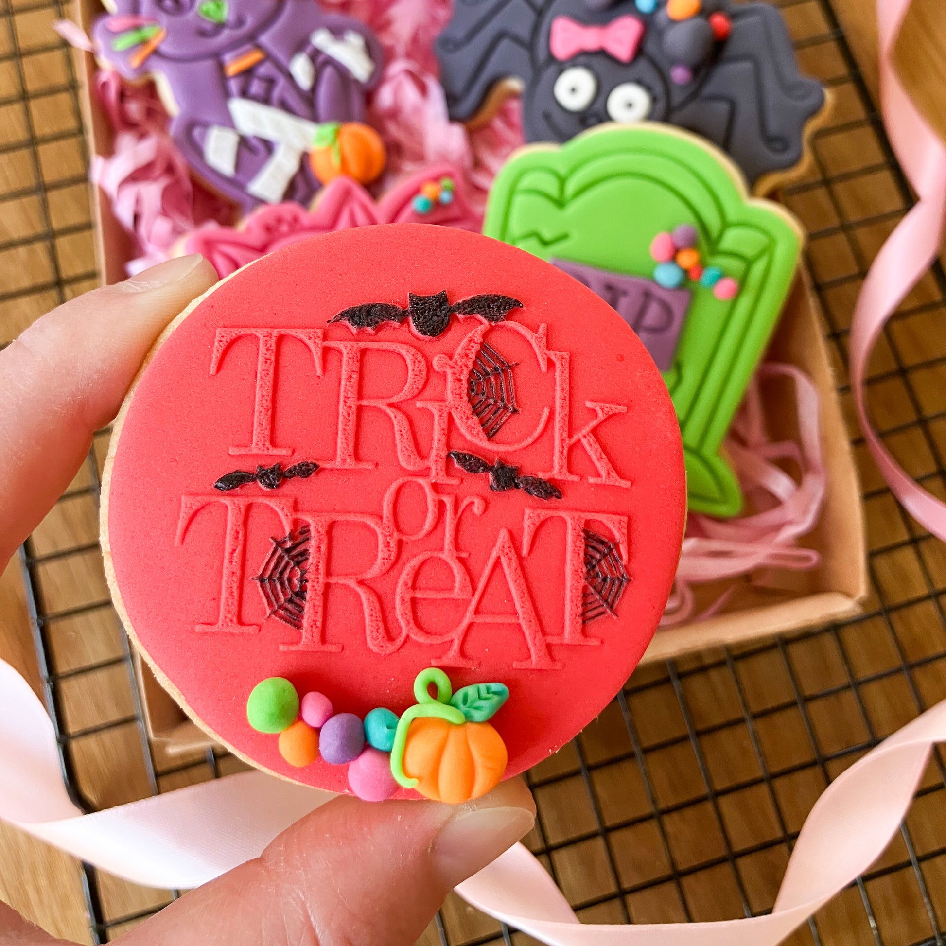 Trick or Treat Style 1 Cookie Embosser