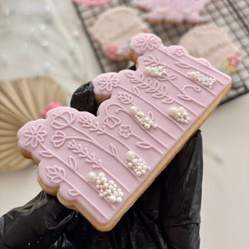 Field of Wild Flowers Floral Cookie Cutter and Embosser