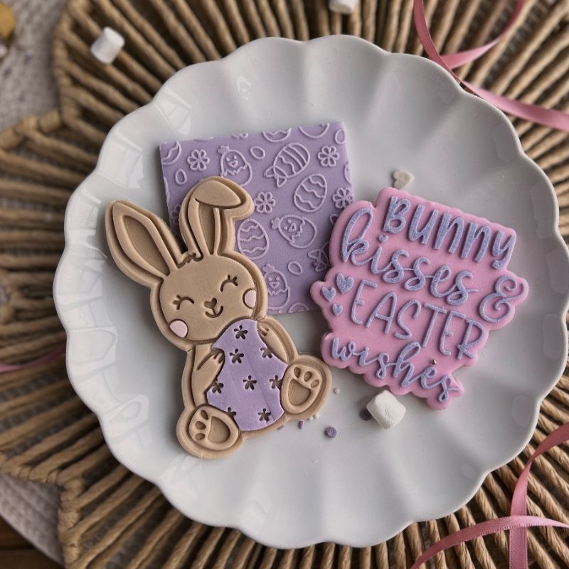 Bunny kisses and easter wishes embosser and cutter
