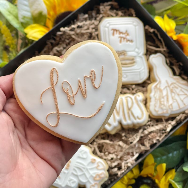 Love in Florence Font Wedding Cookie Embosser