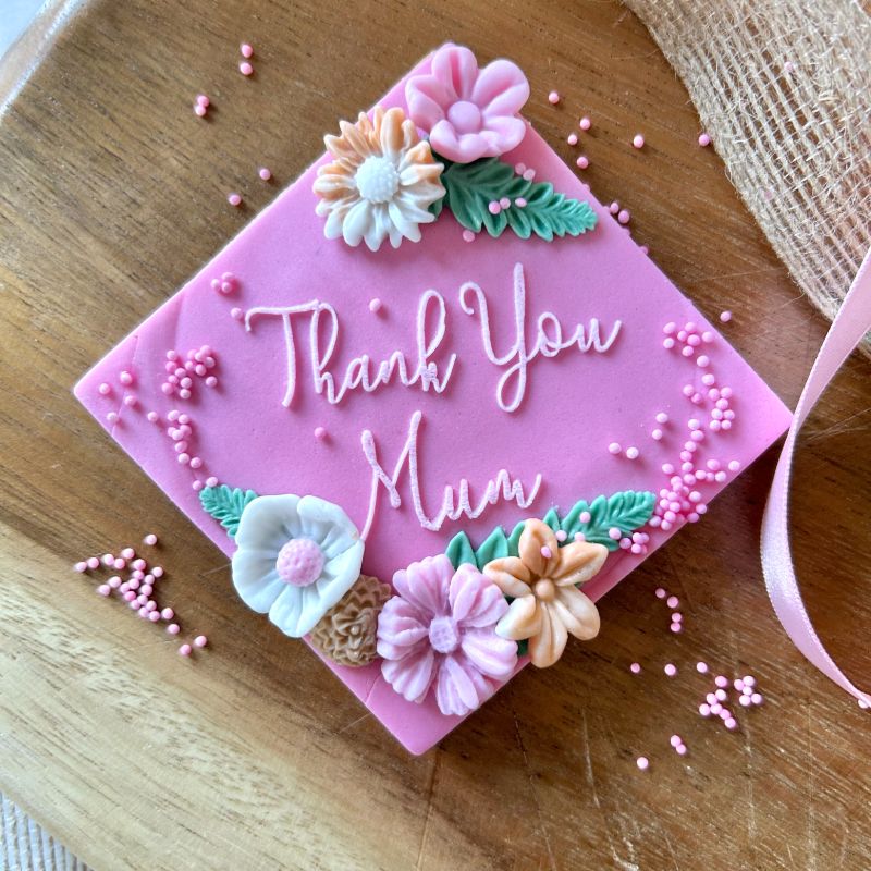 Thank You Mum Mother's Day Cookie Embosser