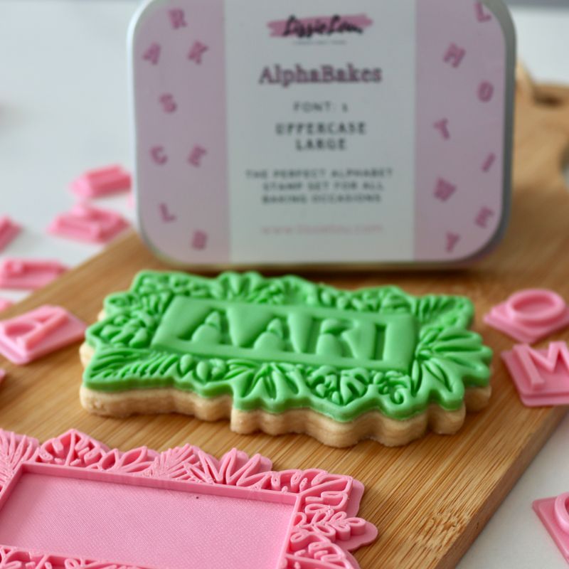 Tropical Flowers Banner Floral Cookie Cutter and Stamp