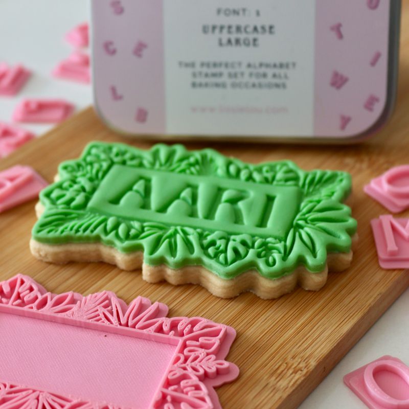 Tropical Flowers Banner Floral Cookie Cutter and Stamp