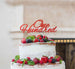 One Hundred Birthday Cake Topper 100th Glitter Card Red