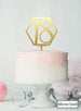 Hexagon 18th Birthday Cake Topper Premium 3mm Acrylic Mirror Gold