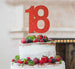 18th Birthday Cake Topper Glitter Card Red