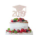 Graduation Hat 2019 Cake Topper Cake Topper Glitter Card White