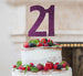 21st Birthday Cake Topper Glitter Card Dark Purple