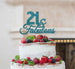21 & Fabulous Cake Topper 21st Birthday Glitter Card Light Blue