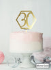 Hexagon 30th Birthday Cake Topper Premium 3mm Acrylic Mirror Gold