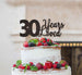 30 Years Loved Cake Topper 30th Birthday Glitter Card Black