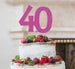 40th Birthday Cake Topper Glitter Card Hot Pink