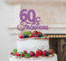 60 & Fabulous Cake Topper 60th Birthday Glitter Card Light Purple