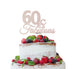 60 & Fabulous Cake Topper 60th Birthday Glitter Card White