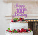 Happy 100th Birthday Pretty Cake Topper Glitter Card Light Purple