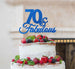 70 & Fabulous Cake Topper 70th Birthday Glitter Card Dark Blue
